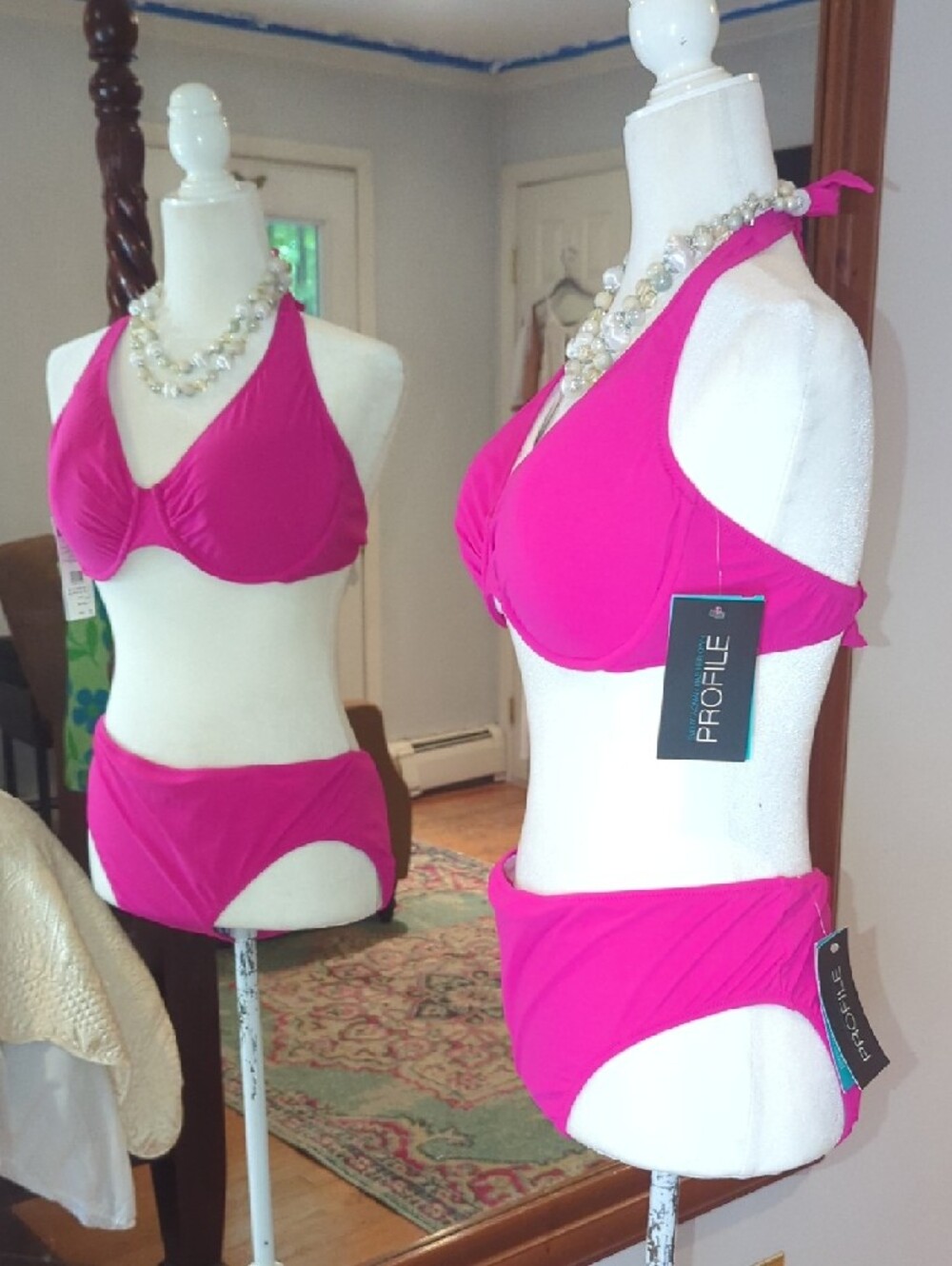 Women's Halter Underwire Bikini Set in Fuchsia